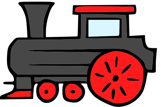 Autorská ilustrace parní lokomotiva Hravé stroje_1